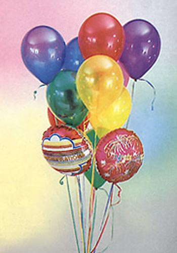  Mersin iek siparii sitesi  19 adet karisik renkte uan balon buketi