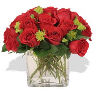  Mersin çiçek online çiçek siparişi  10 adet kirmizi gül ve cam yada mika vazo